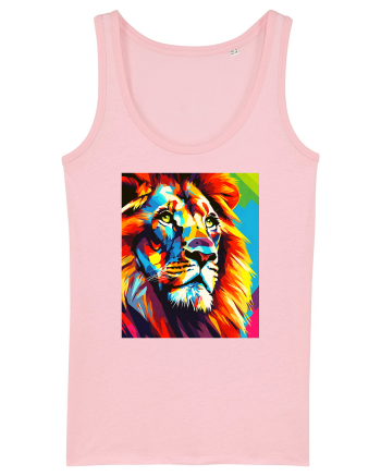 Lion Pop Art Cotton Pink