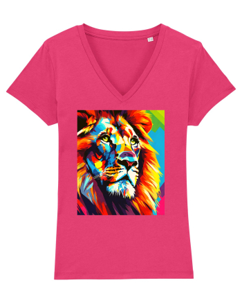 Lion Pop Art Raspberry