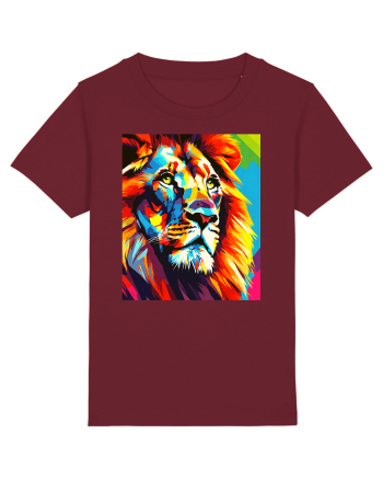 Lion Pop Art Burgundy