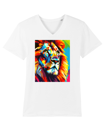 Lion Pop Art White