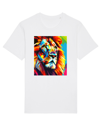 Lion Pop Art White