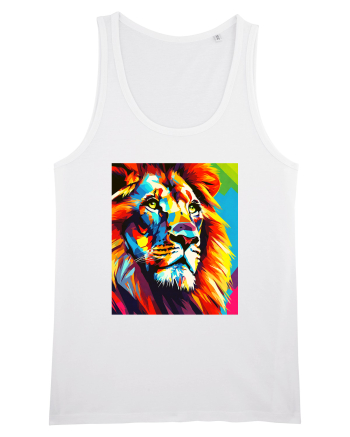 Lion Pop Art White
