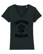 Carpathian Mountains.Muntii Carpati Tricou mânecă scurtă guler V Damă Evoker