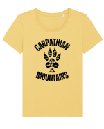Carpathian Mountains.Muntii Carpati Tricou mânecă scurtă guler larg fitted Damă Expresser