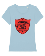 Carpathian Mountains.Muntii Carpati Tricou mânecă scurtă guler larg fitted Damă Expresser