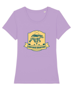 Carpathian Mountains.Muntii Carpati Tricou mânecă scurtă guler larg fitted Damă Expresser