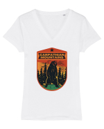 Carpathian Mountains.Muntii Carpati Tricou mânecă scurtă guler V Damă Evoker