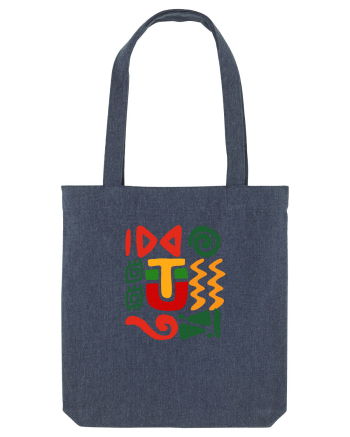 Africa Tribal Pattern Midnight Blue
