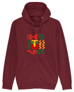 Africa Tribal Pattern Hanorac cu fermoar Unisex Connector