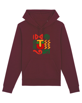 Africa Tribal Pattern Burgundy