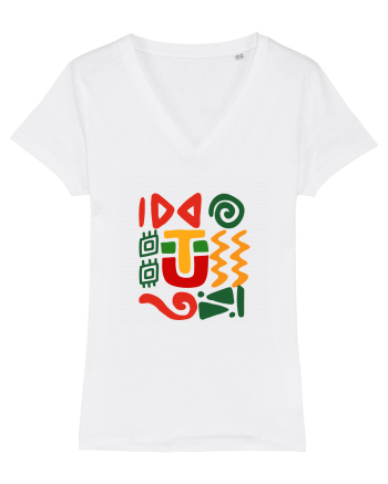Africa Tribal Pattern White