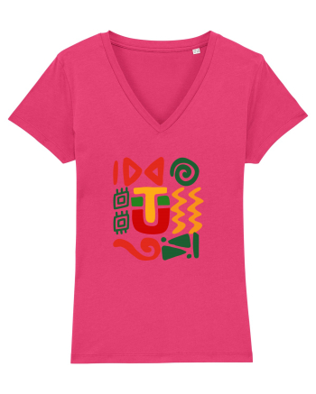 Africa Tribal Pattern Raspberry