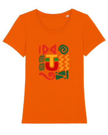 Africa Tribal Pattern Bright Orange