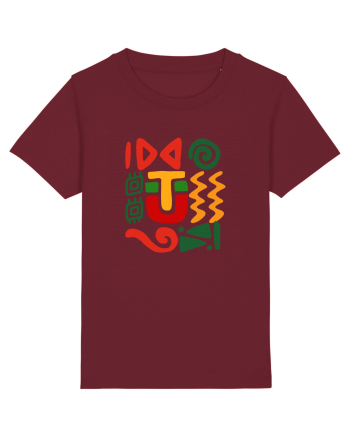Africa Tribal Pattern Burgundy