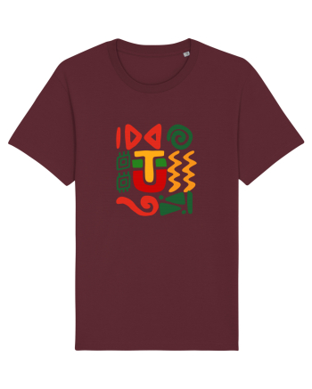 Africa Tribal Pattern Burgundy