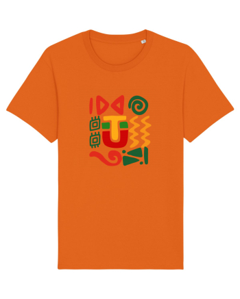 Africa Tribal Pattern Bright Orange