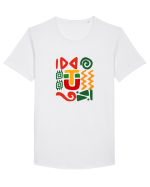 Africa Tribal Pattern Tricou mânecă scurtă guler larg Bărbat Skater