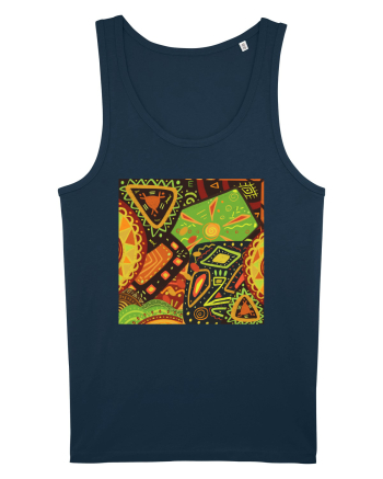 African Pattern Navy