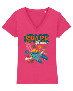 Space Racer Tricou mânecă scurtă guler V Damă Evoker