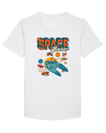 Space Racer Tricou mânecă scurtă guler larg Bărbat Skater