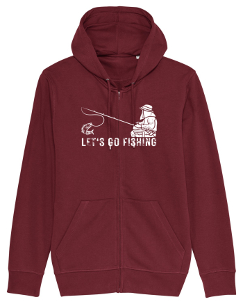 Let's Go Fishing Burgundy