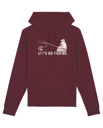 Let's Go Fishing Burgundy