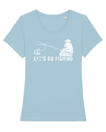 Let's Go Fishing Sky Blue
