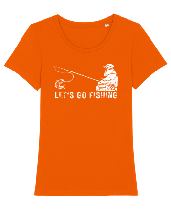 Let's Go Fishing Bright Orange