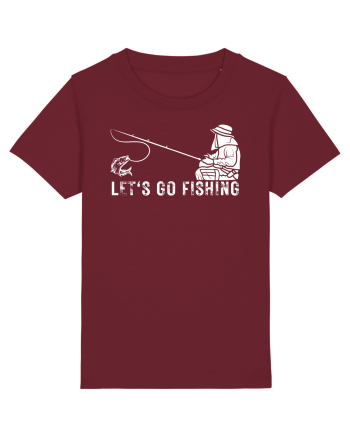Let's Go Fishing Burgundy