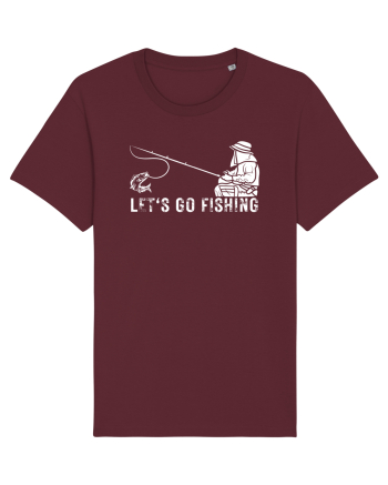 Let's Go Fishing Burgundy