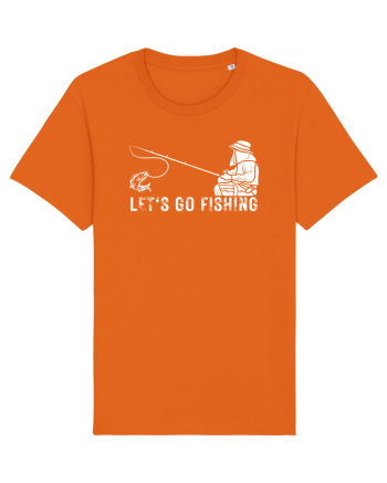 Let's Go Fishing Bright Orange