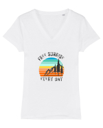 Travel Tricou mânecă scurtă guler V Damă Evoker