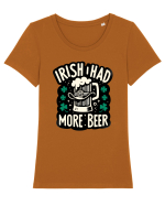 Irish I had more beer Tricou mânecă scurtă guler larg fitted Damă Expresser