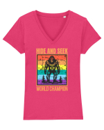 Bigfoot Hide And Seek World Champion Tricou mânecă scurtă guler V Damă Evoker