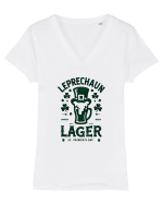 Laprechaun Lager Beer Tricou mânecă scurtă guler V Damă Evoker