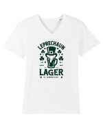 Laprechaun Lager Beer Tricou mânecă scurtă guler V Bărbat Presenter