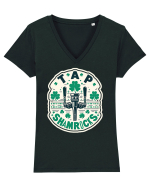 Tap Shamrocks - Irish clover Tricou mânecă scurtă guler V Damă Evoker