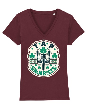 Tap Shamrocks - Irish clover Burgundy
