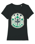 Tap Shamrocks - Irish clover Tricou mânecă scurtă guler larg fitted Damă Expresser