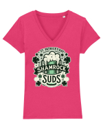 Shamrock Suds Tricou mânecă scurtă guler V Damă Evoker