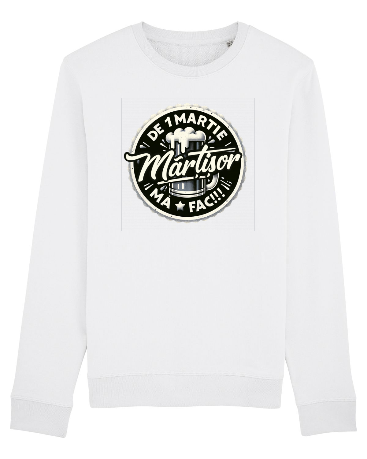 Bluză mânecă lungă Unisex Rise White
