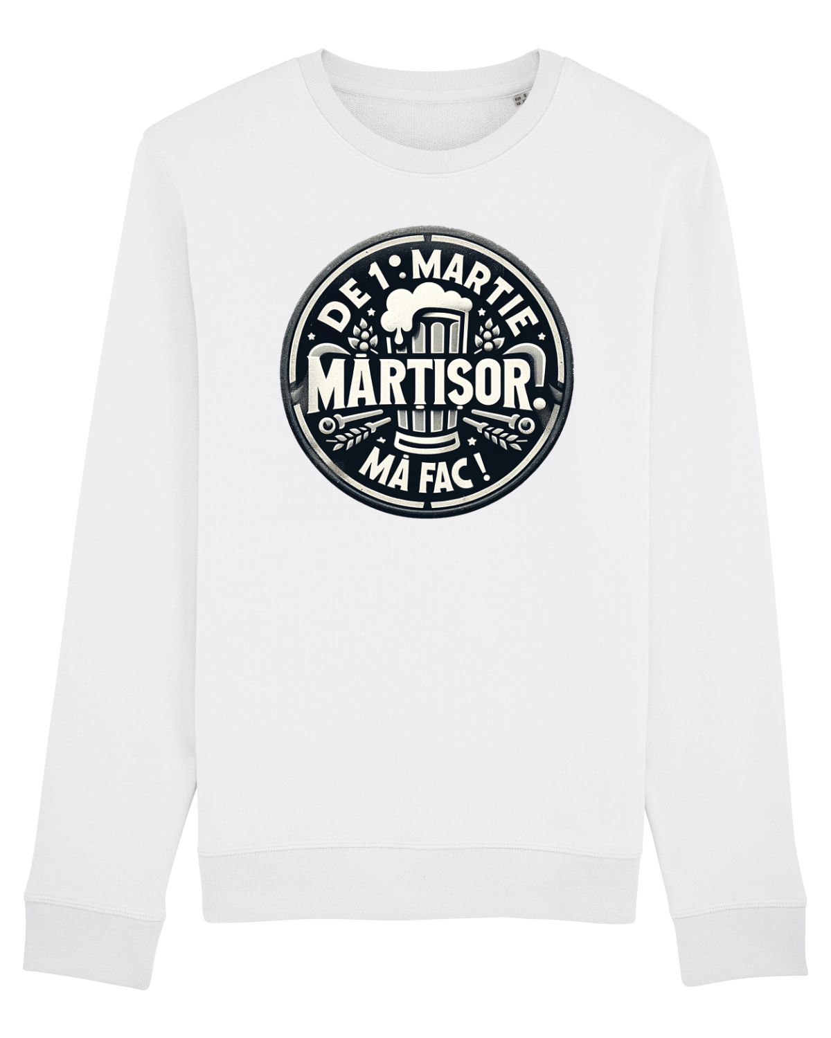 Bluză mânecă lungă Unisex Rise White