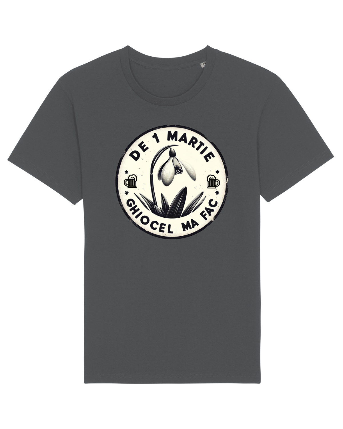 Tricou mânecă scurtă Unisex Rocker Anthracite
