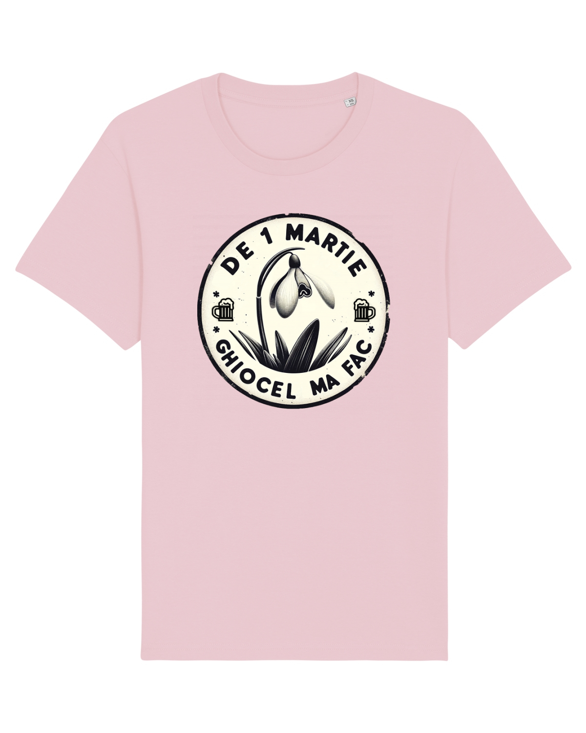 Tricou mânecă scurtă Unisex Rocker Cotton Pink
