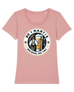 De 1 martie Ghiocel ma fac Tricou mânecă scurtă guler larg fitted Damă Expresser
