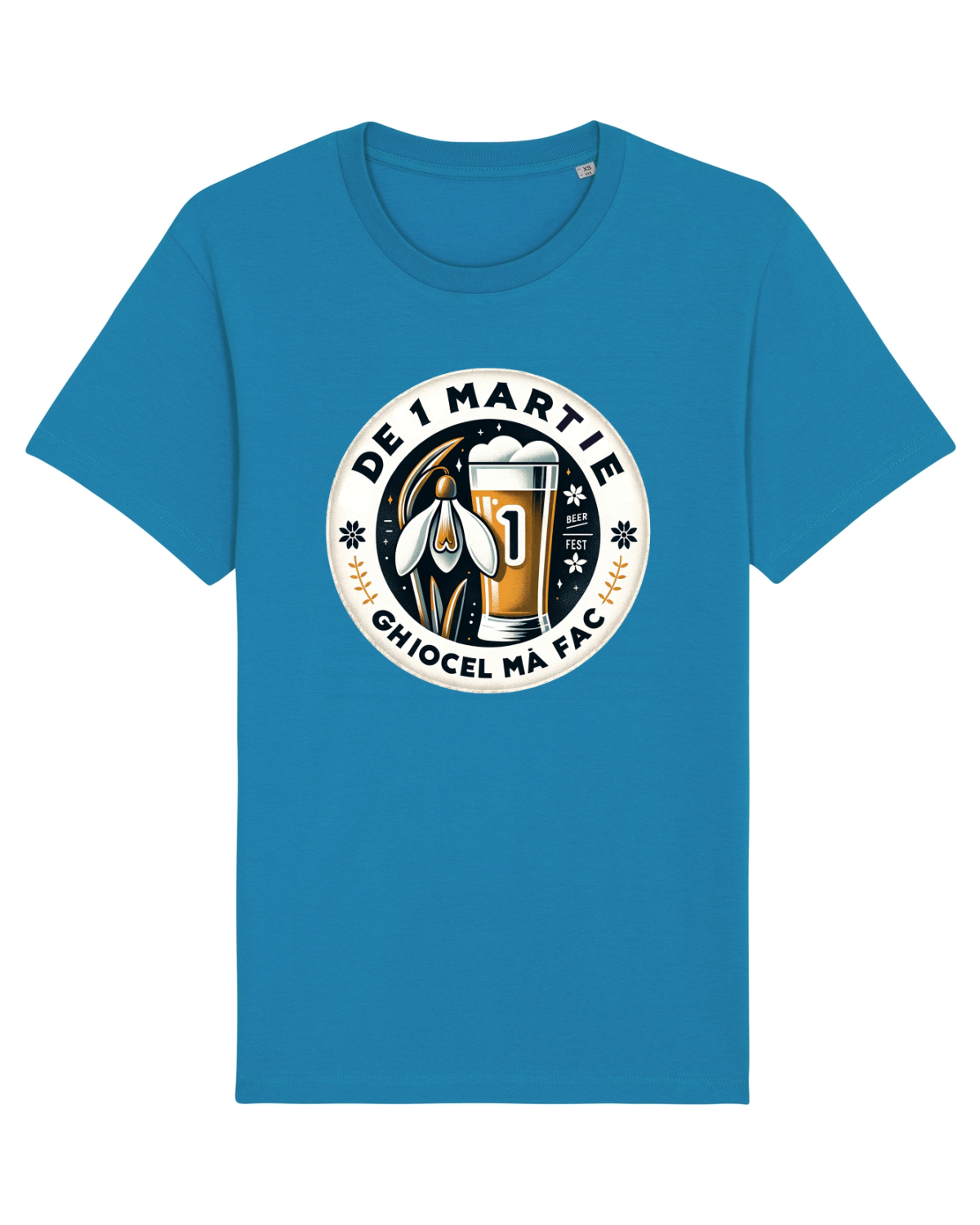 Tricou mânecă scurtă Unisex Rocker Azur