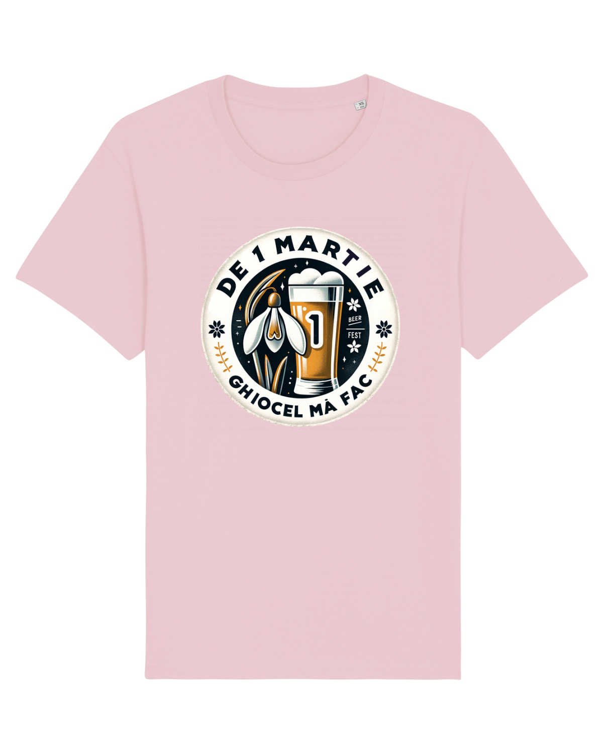 Tricou mânecă scurtă Unisex Rocker Cotton Pink