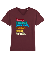 Fnuny Quote Tricou mânecă scurtă guler V Bărbat Presenter