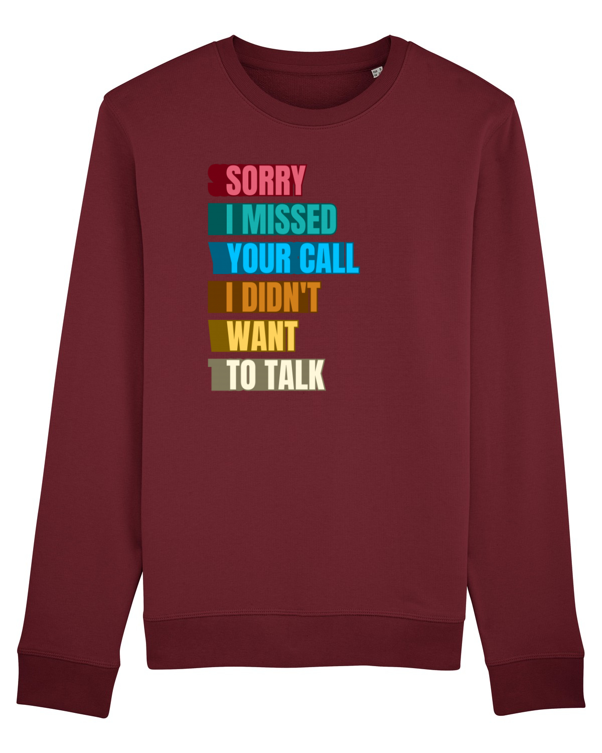 Bluză mânecă lungă Unisex Rise Burgundy