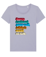 Fnuny Quote Tricou mânecă scurtă guler larg fitted Damă Expresser
